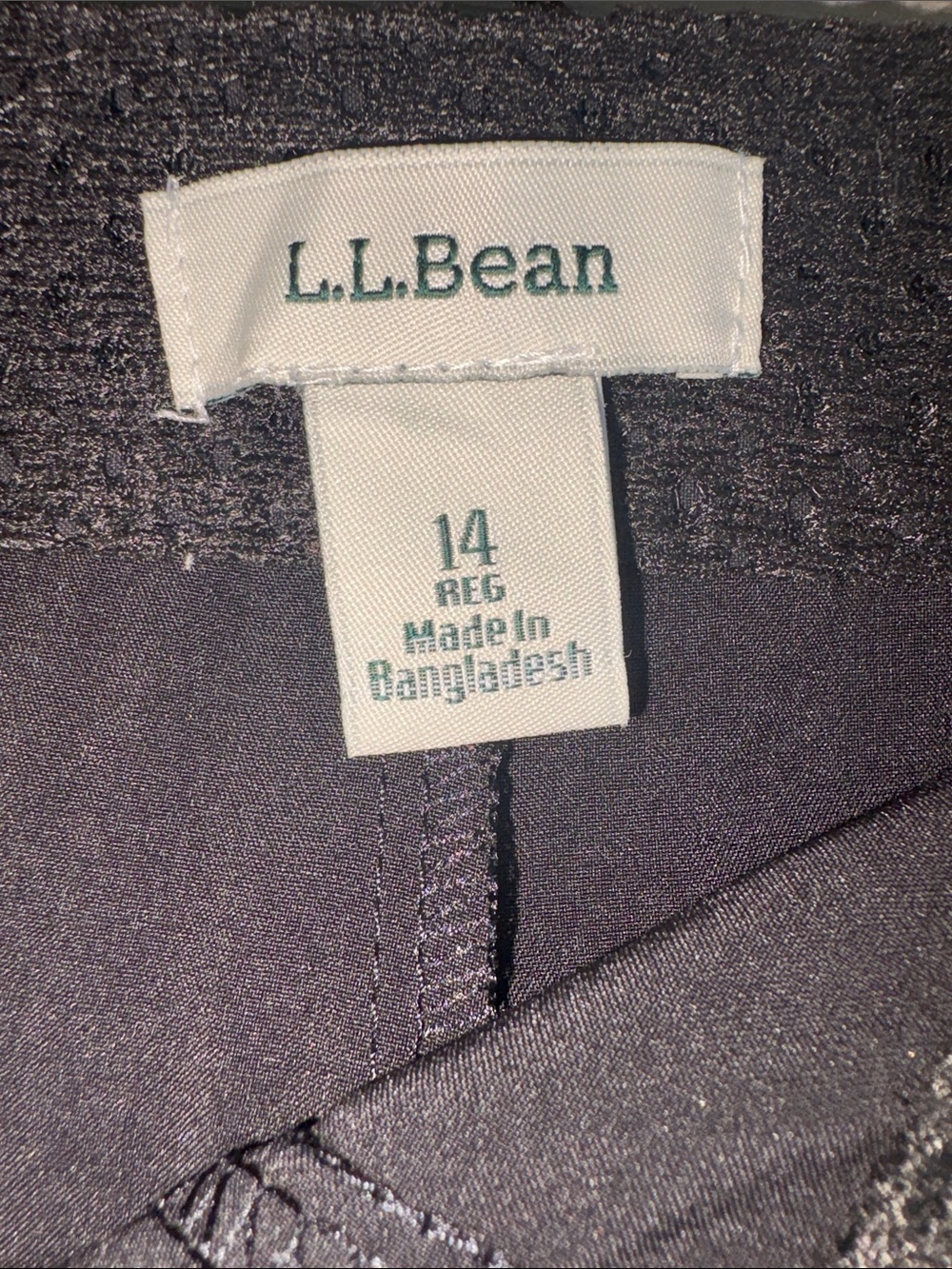 L.L. Bean deep charcoal gray skirt.  Size 14. - Picture 5 of 5